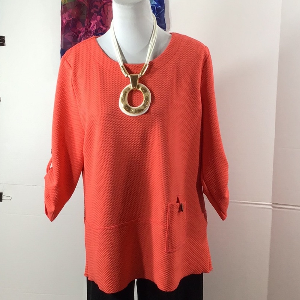 Kaktus waffle knit tunic top NWOT XL
